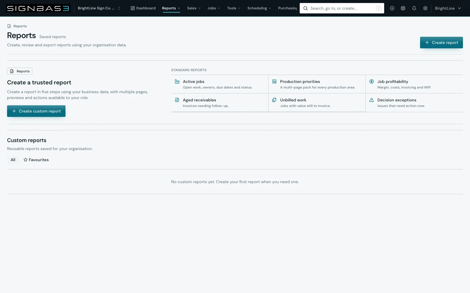 Build a report from a plain-language brief walkthrough poster