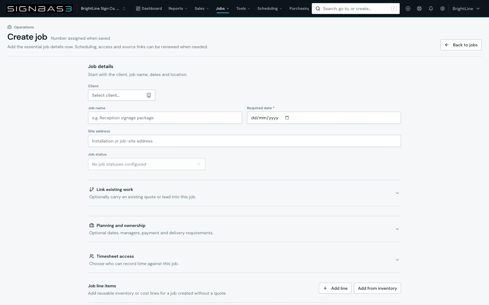 Create a job manually walkthrough poster