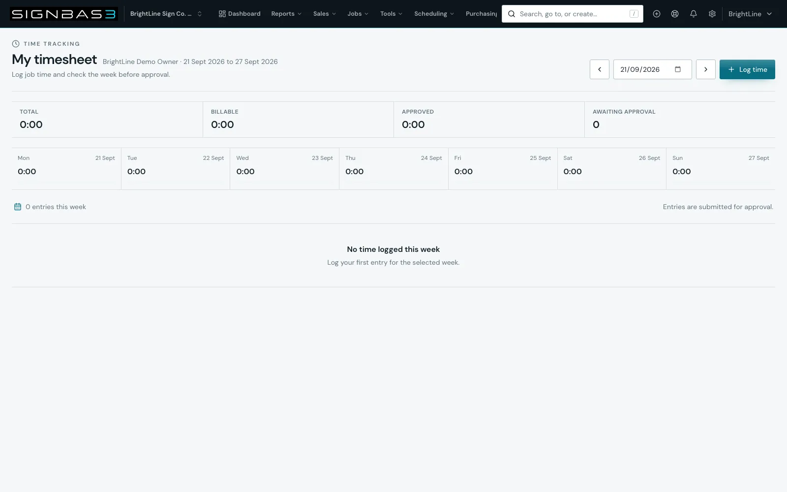 Record personal and team timesheets walkthrough poster
