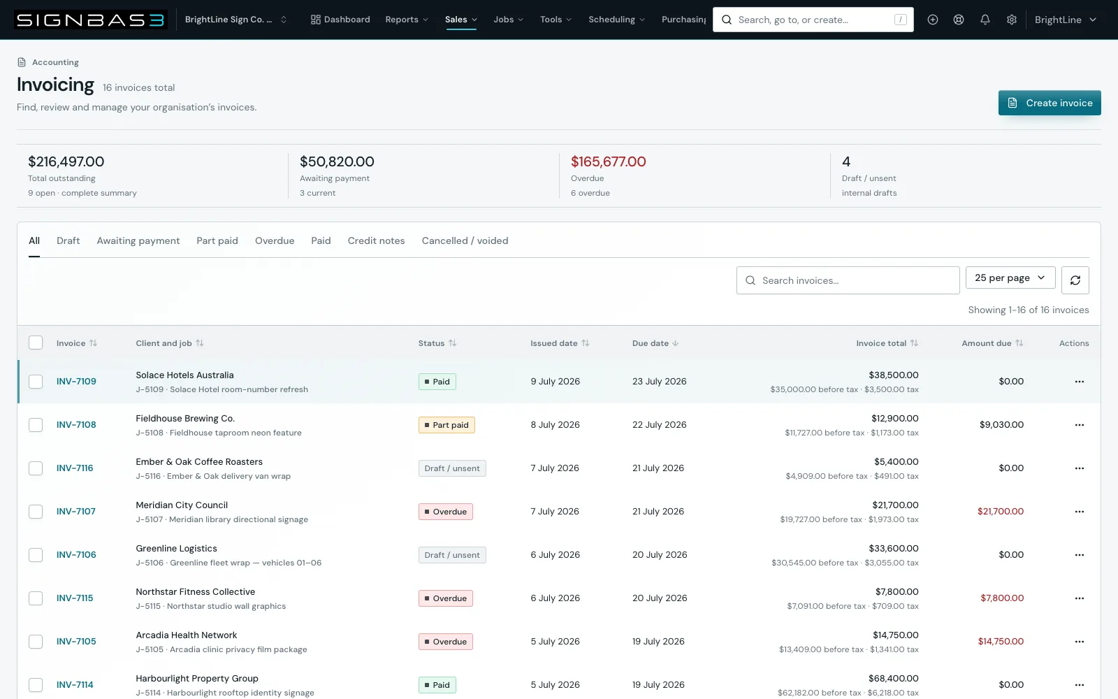 Review invoices and job revenue walkthrough poster